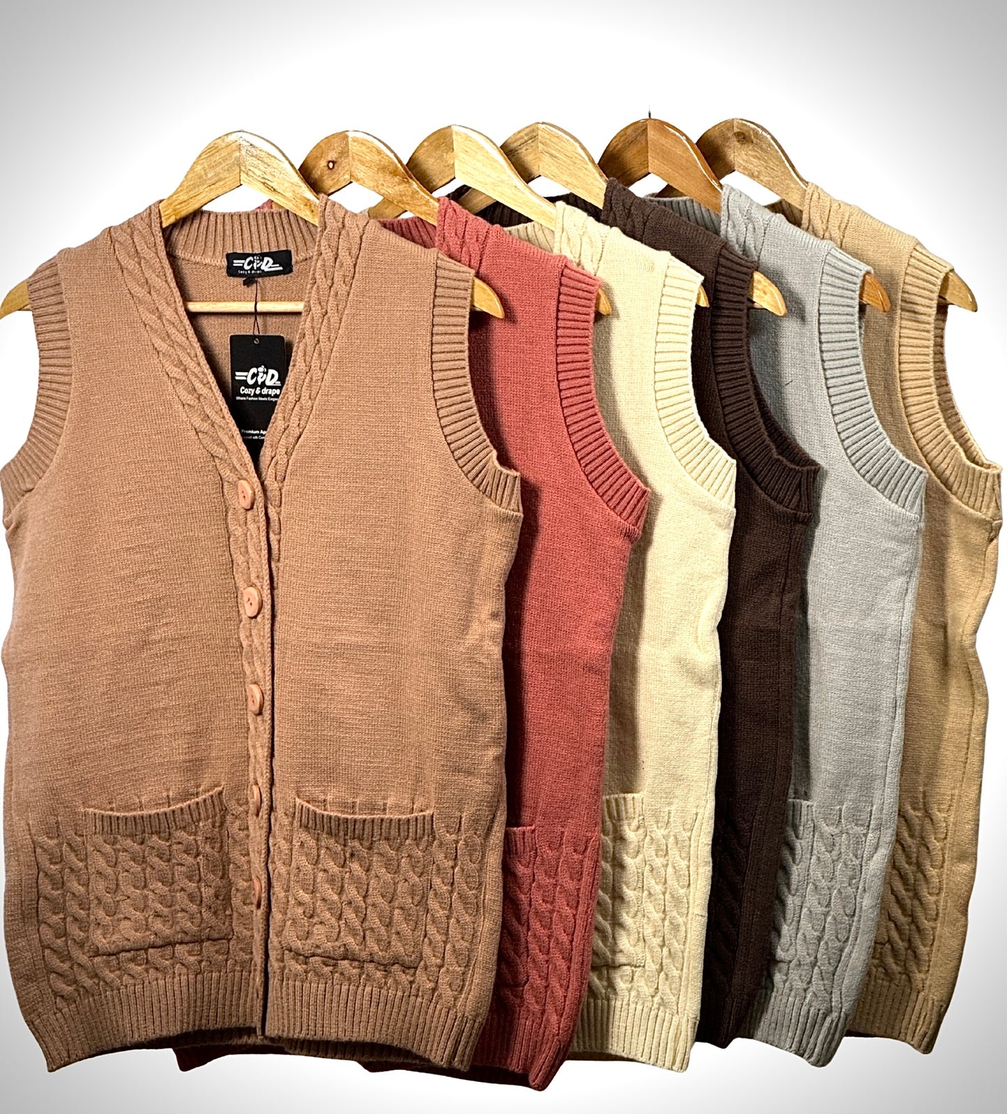 Mama’s Sleeveless Cardigan Sweater CD-SL-051