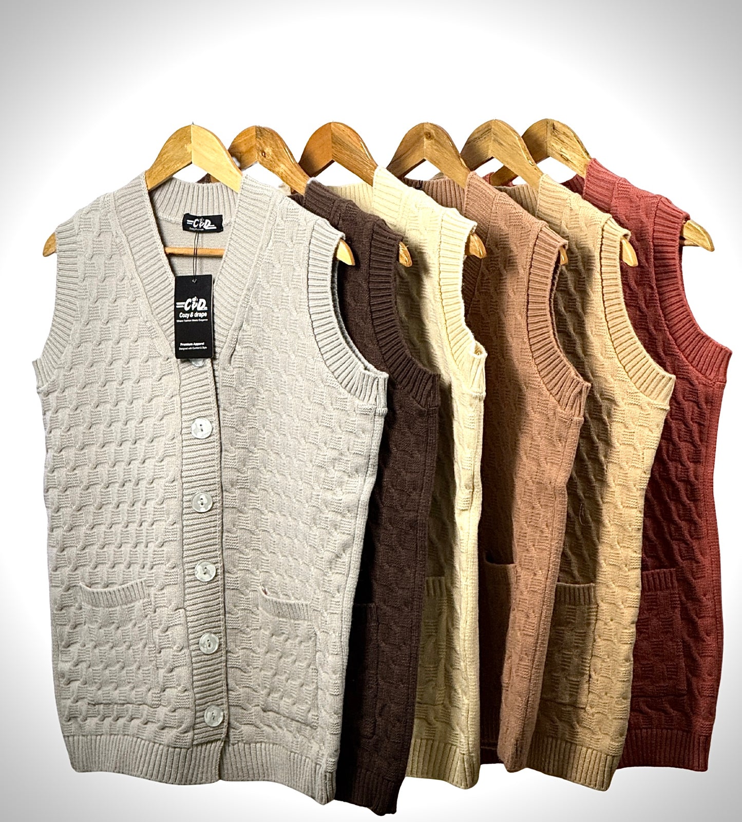 Mama’s Sleeveless Cardigan Sweater CD-SL-053