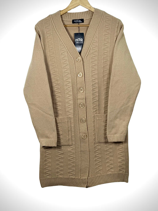 Full Size Long Cardigan Sweater CD-L-034