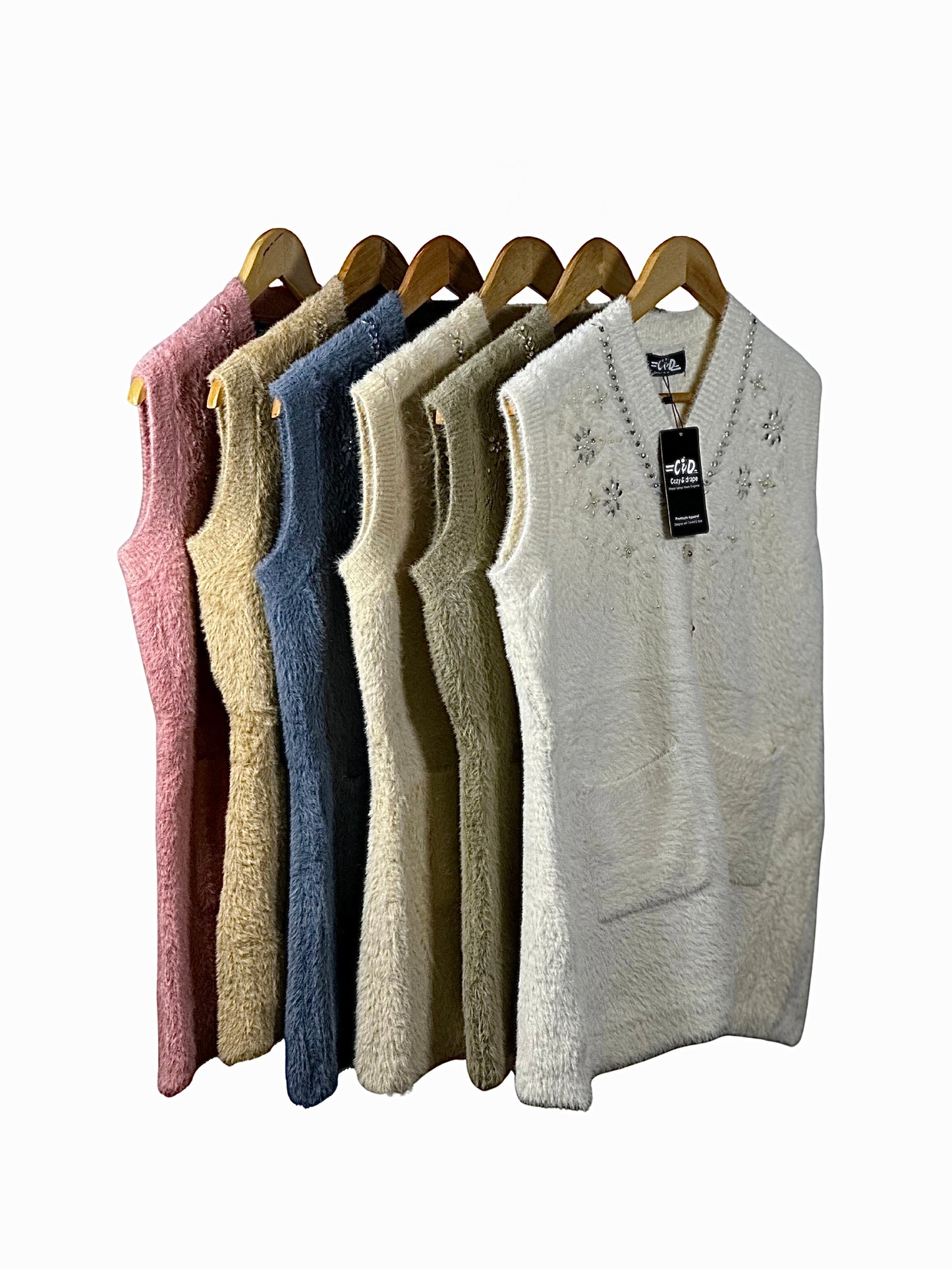 Mama’s Sleeveless Cardigan Sweater CD-SL-057