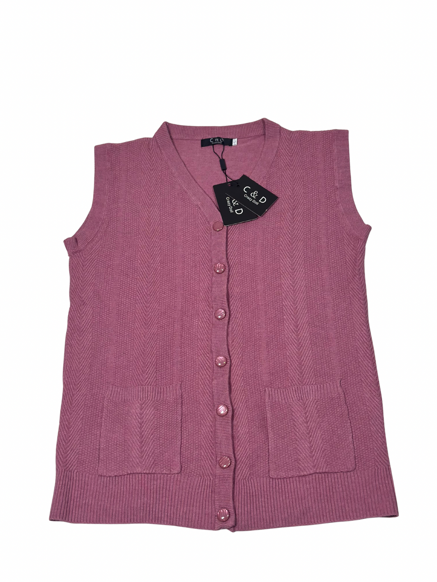 Mama’s Sleeveless Cardigan Sweater CD-SL-058