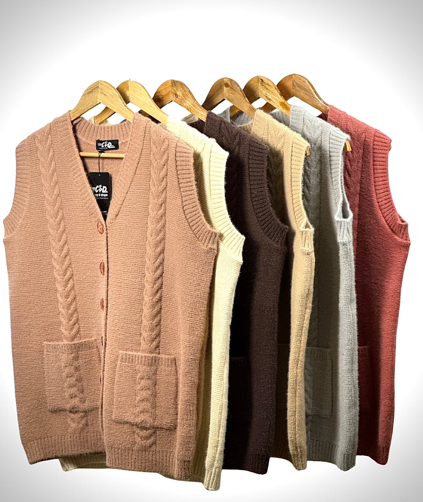 Mama’s Sleeveless Cardigan Sweater CD-SL-052