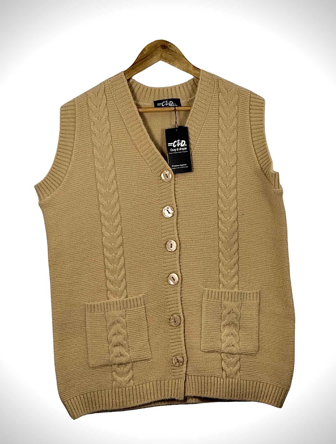 Mama’s Sleeveless Cardigan Sweater CD-SL-052