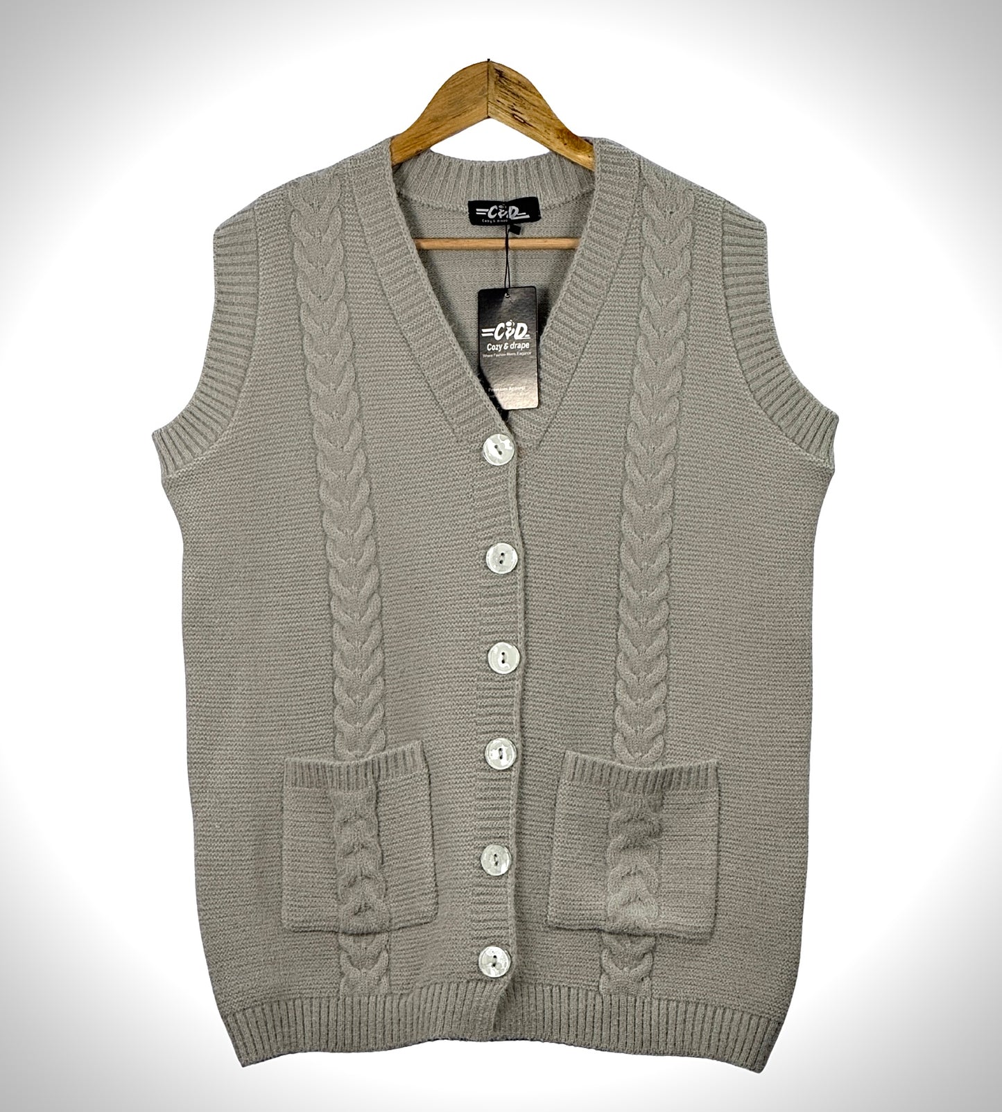 Mama’s Sleeveless Cardigan Sweater CD-SL-052