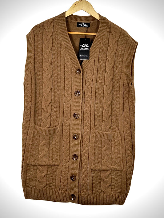 Mama’s Sleeveless Cardigan Sweater CD-SL-054