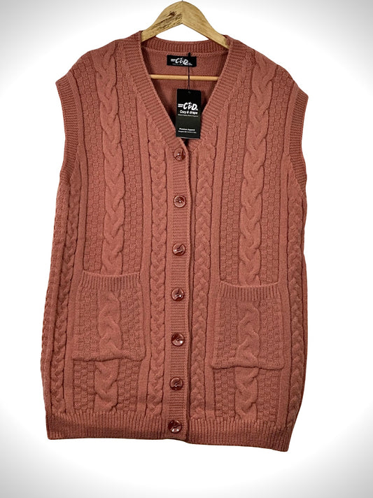 Mama’s Sleeveless Cardigan Sweater CD-SL-054