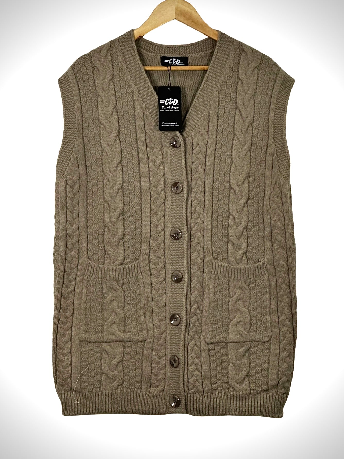Mama’s Sleeveless Cardigan Sweater CD-SL-054