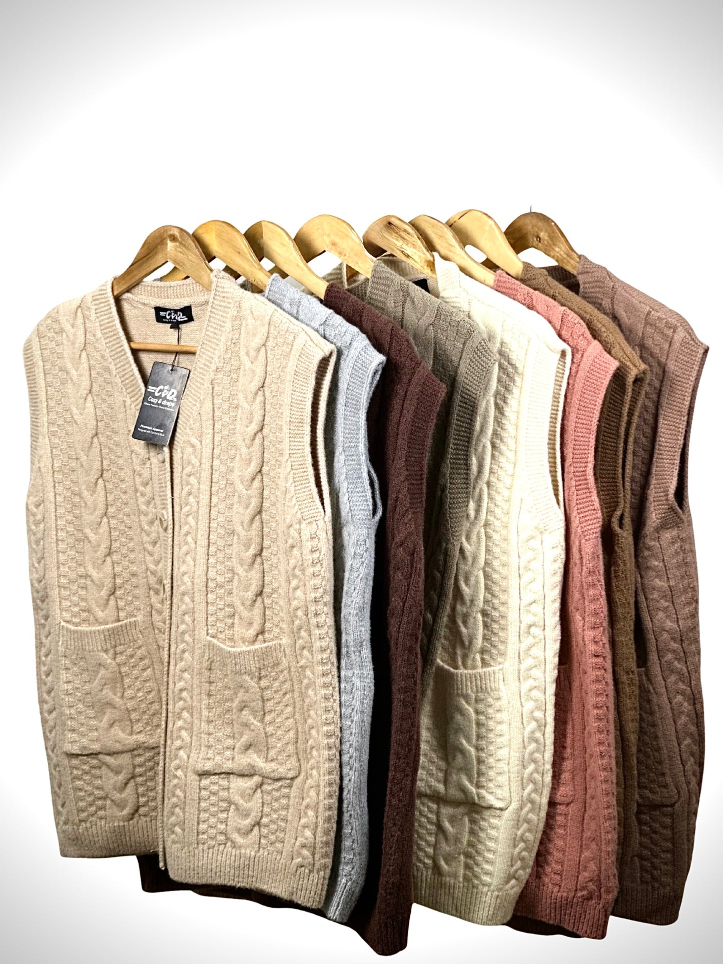 Mama’s Sleeveless Cardigan Sweater CD-SL-054