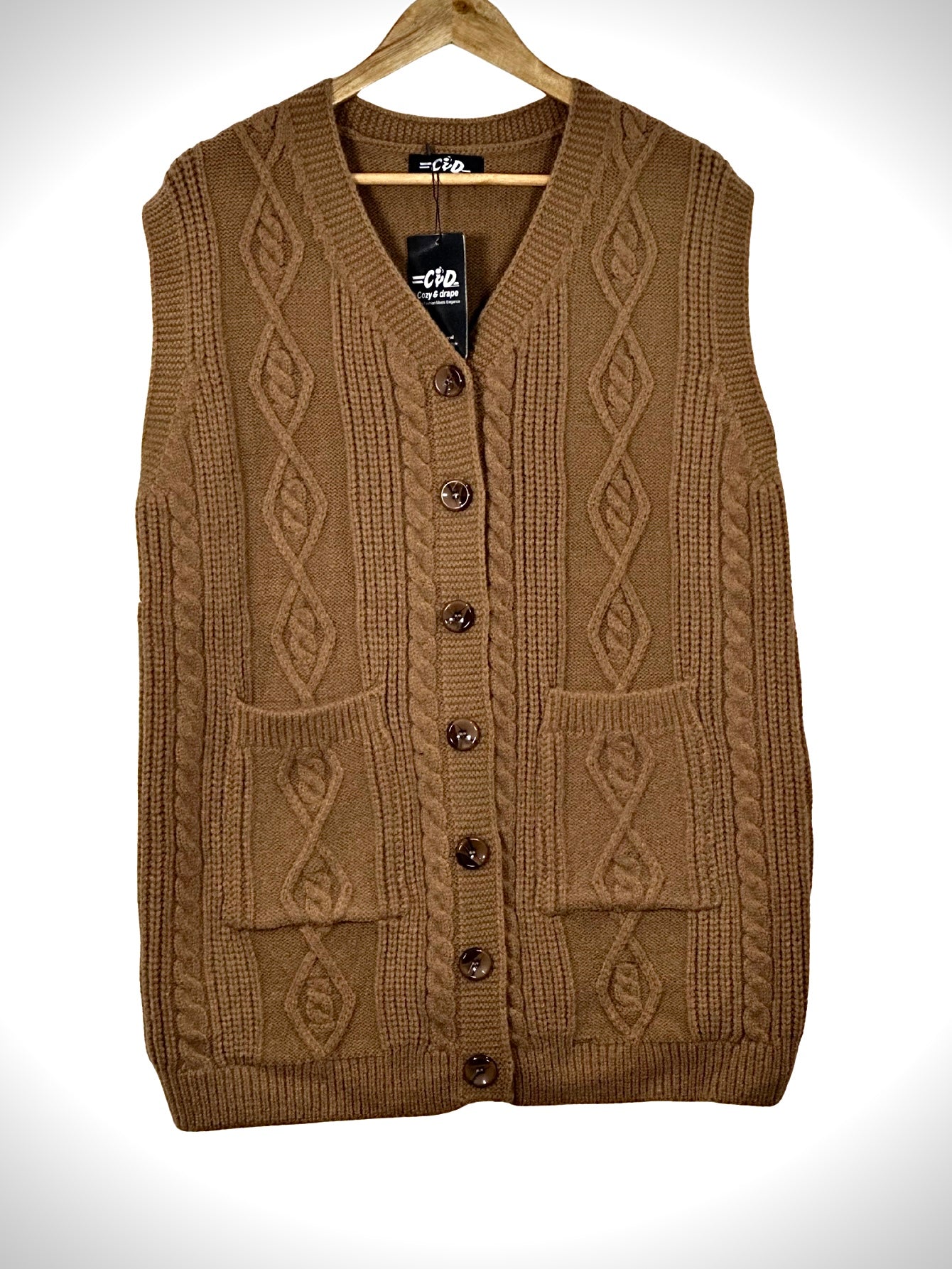 Mama’s Sleeveless Cardigan Sweater CD-SL-055