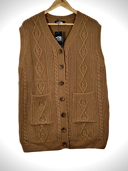 Mama’s Sleeveless Cardigan Sweater CD-SL-055