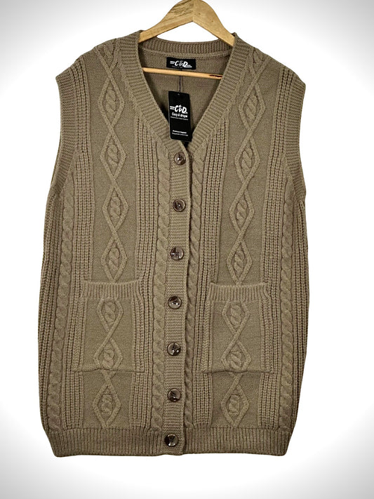 Mama’s Sleeveless Cardigan Sweater CD-SL-055