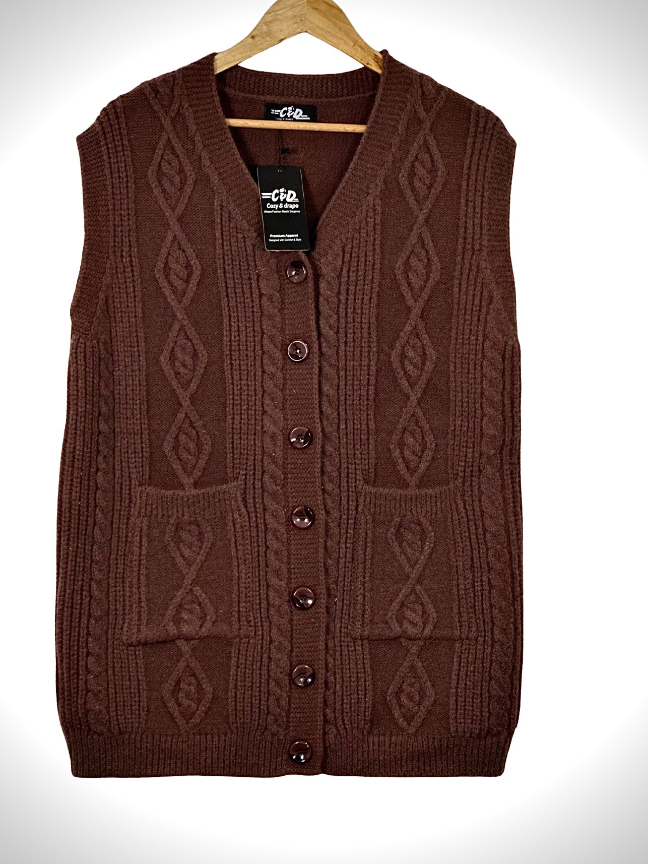 Mama’s Sleeveless Cardigan Sweater CD-SL-055