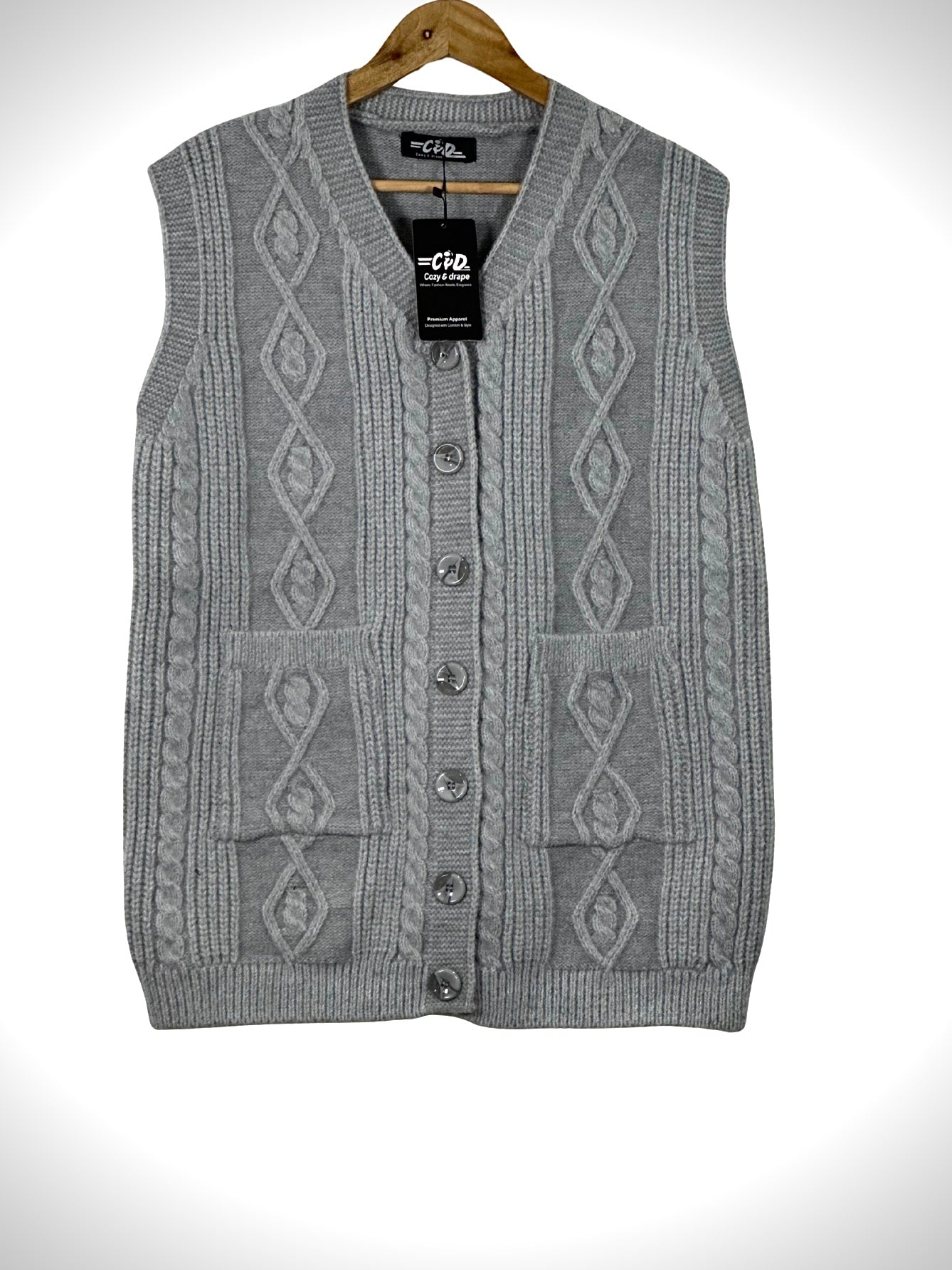 Mama’s Sleeveless Cardigan Sweater CD-SL-055