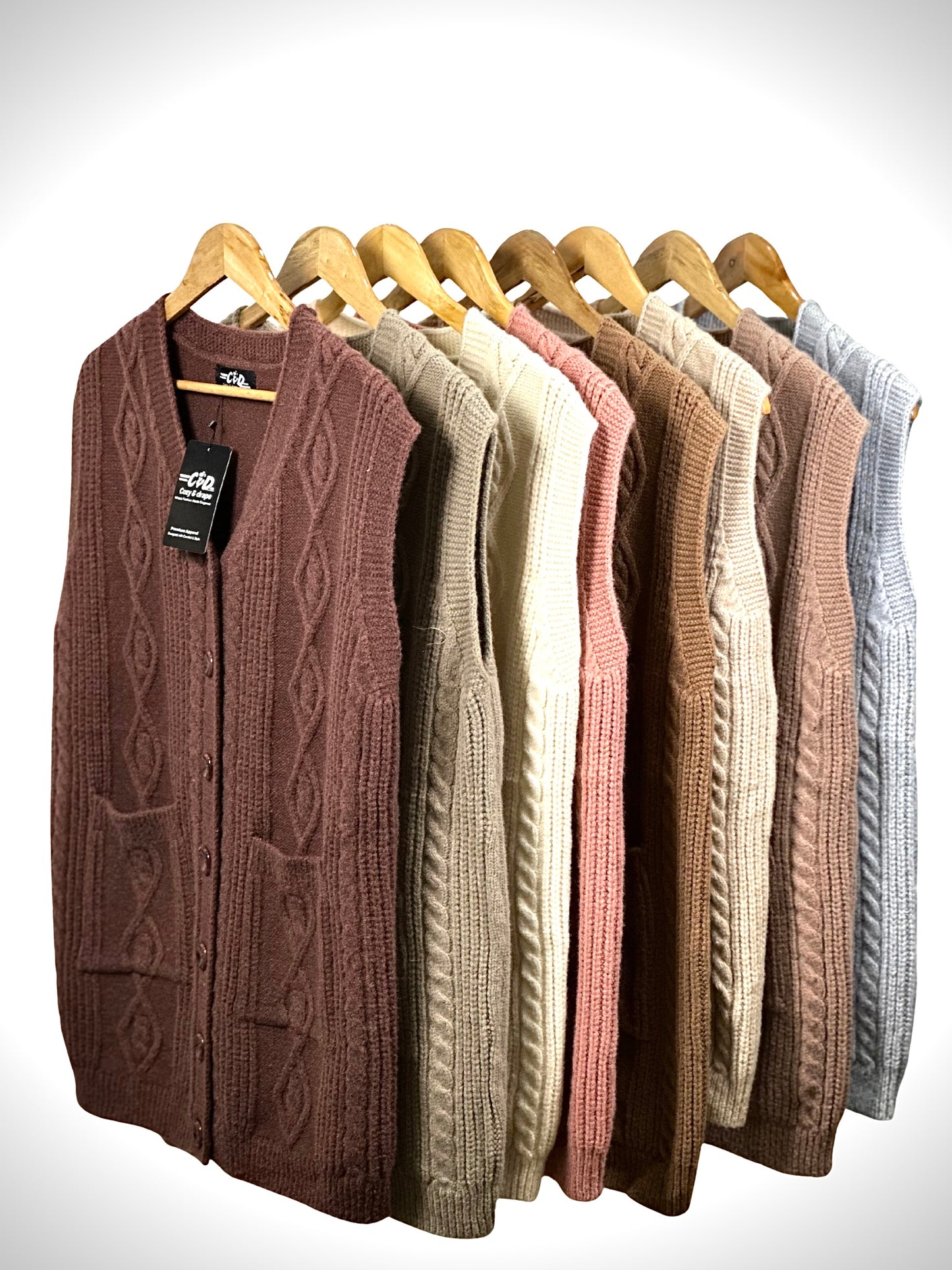 Mama’s Sleeveless Cardigan Sweater CD-SL-055
