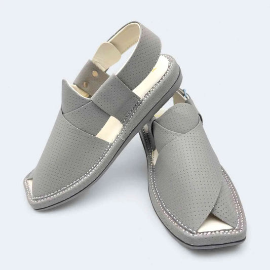 Kaptan Medicated Chappal Dotted Dark Grey
