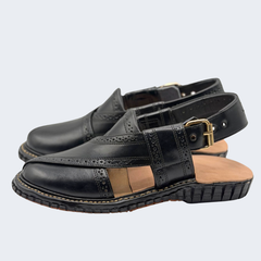 Kingra Design Premium Peshawari Chappal Black