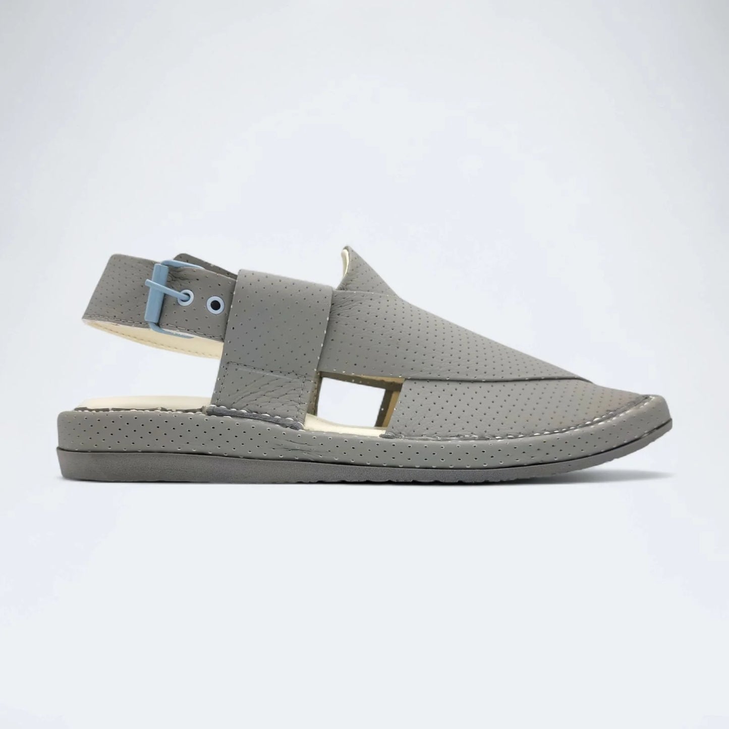 Kaptan Medicated Chappal Dotted Dark Grey