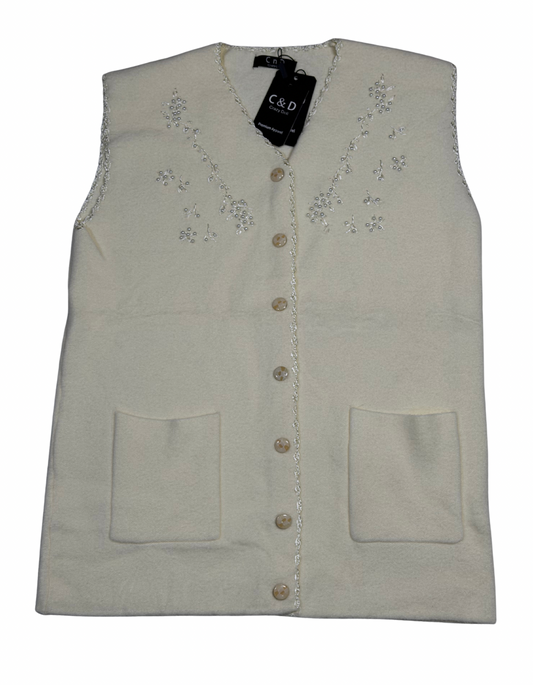 Mama’s Sleeveless Cardigan Sweater CD-SL-58b