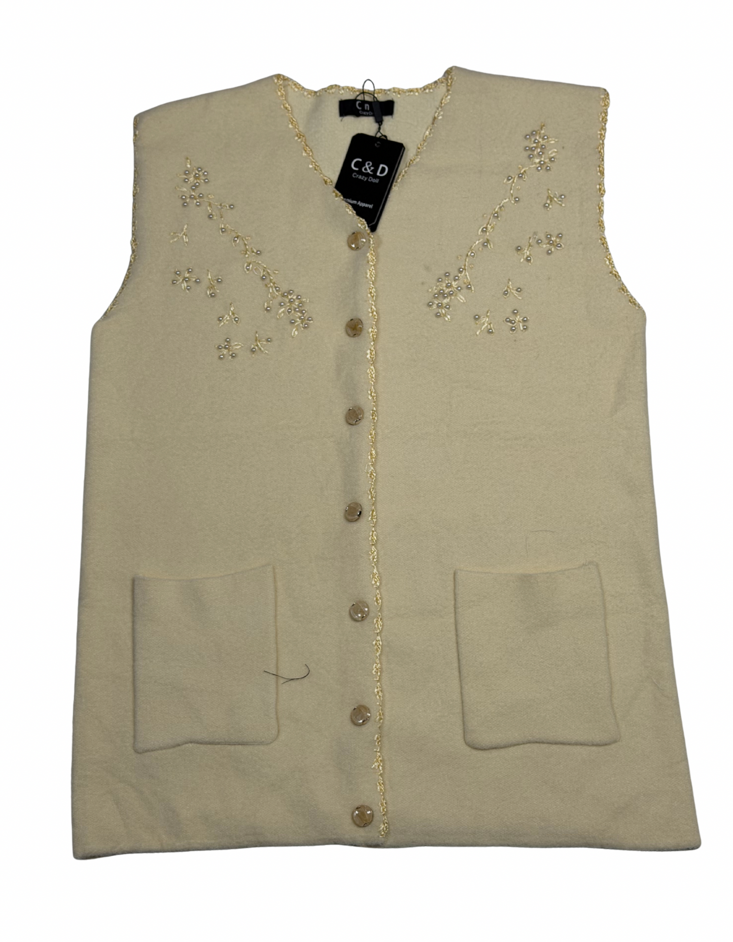 Mama’s Sleeveless Cardigan Sweater CD-SL-58b