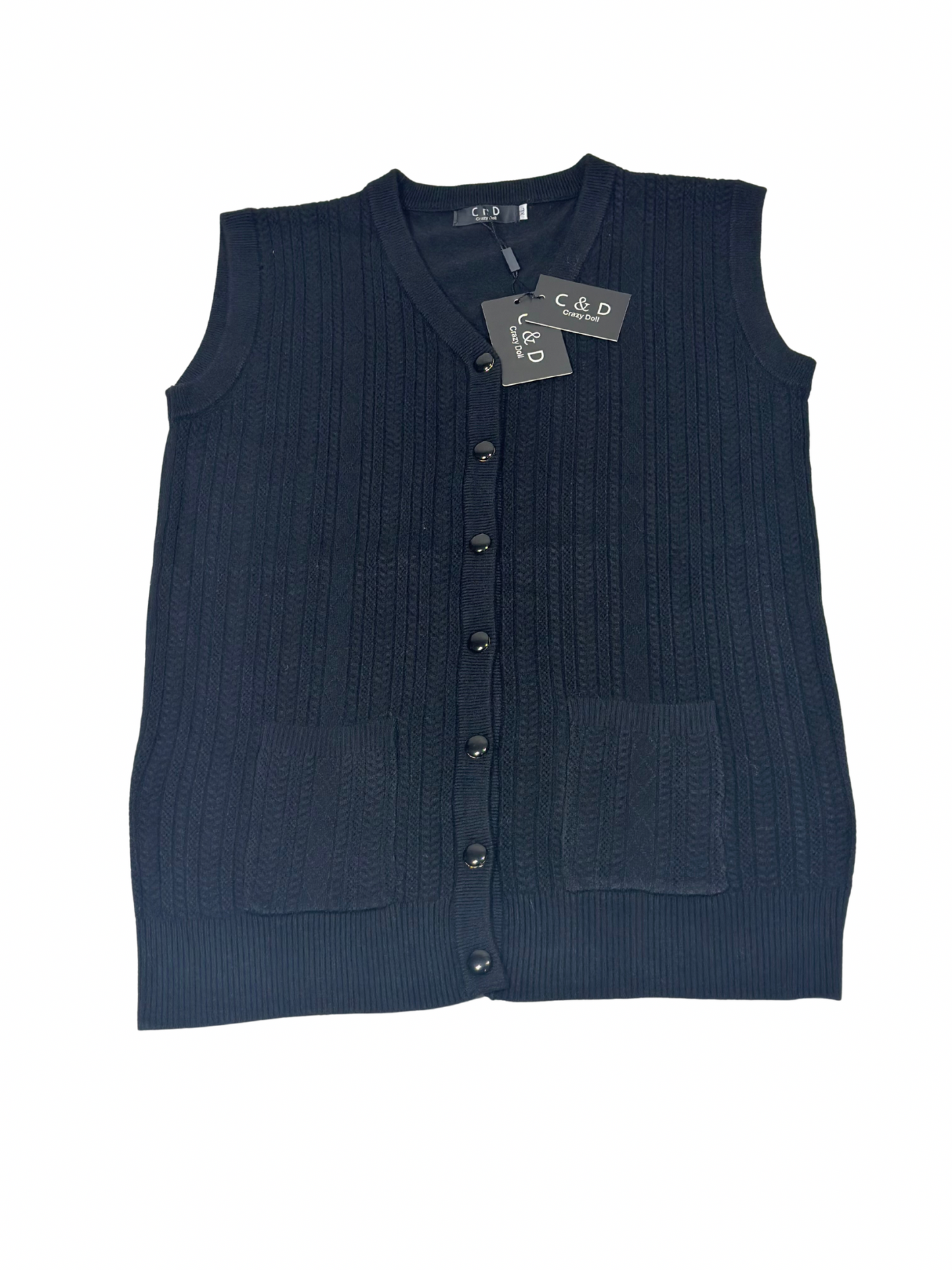 Mama’s Sleeveless Cardigan Sweater CD-SL-059