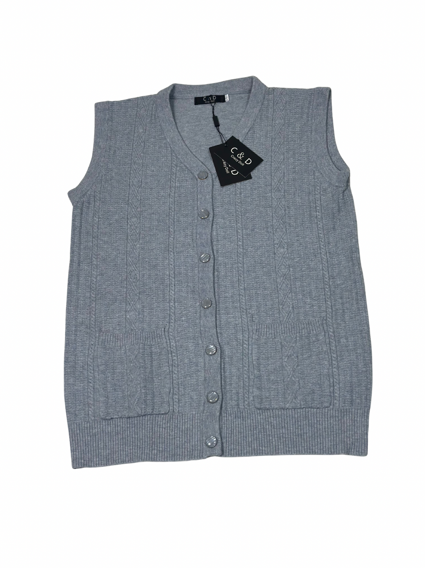 Mama’s Sleeveless Cardigan Sweater CD-SL-060