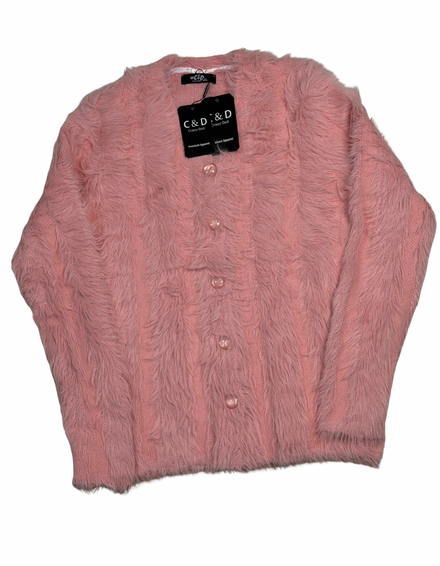 Regular Full Sleeves Fur Cardigan Sweater CD-S-17