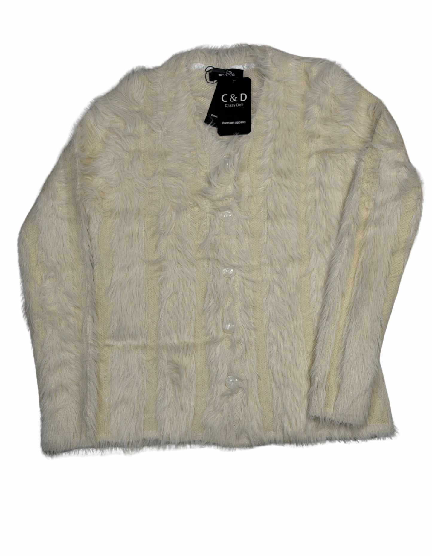 Regular Full Sleeves Fur Cardigan Sweater CD-S-17