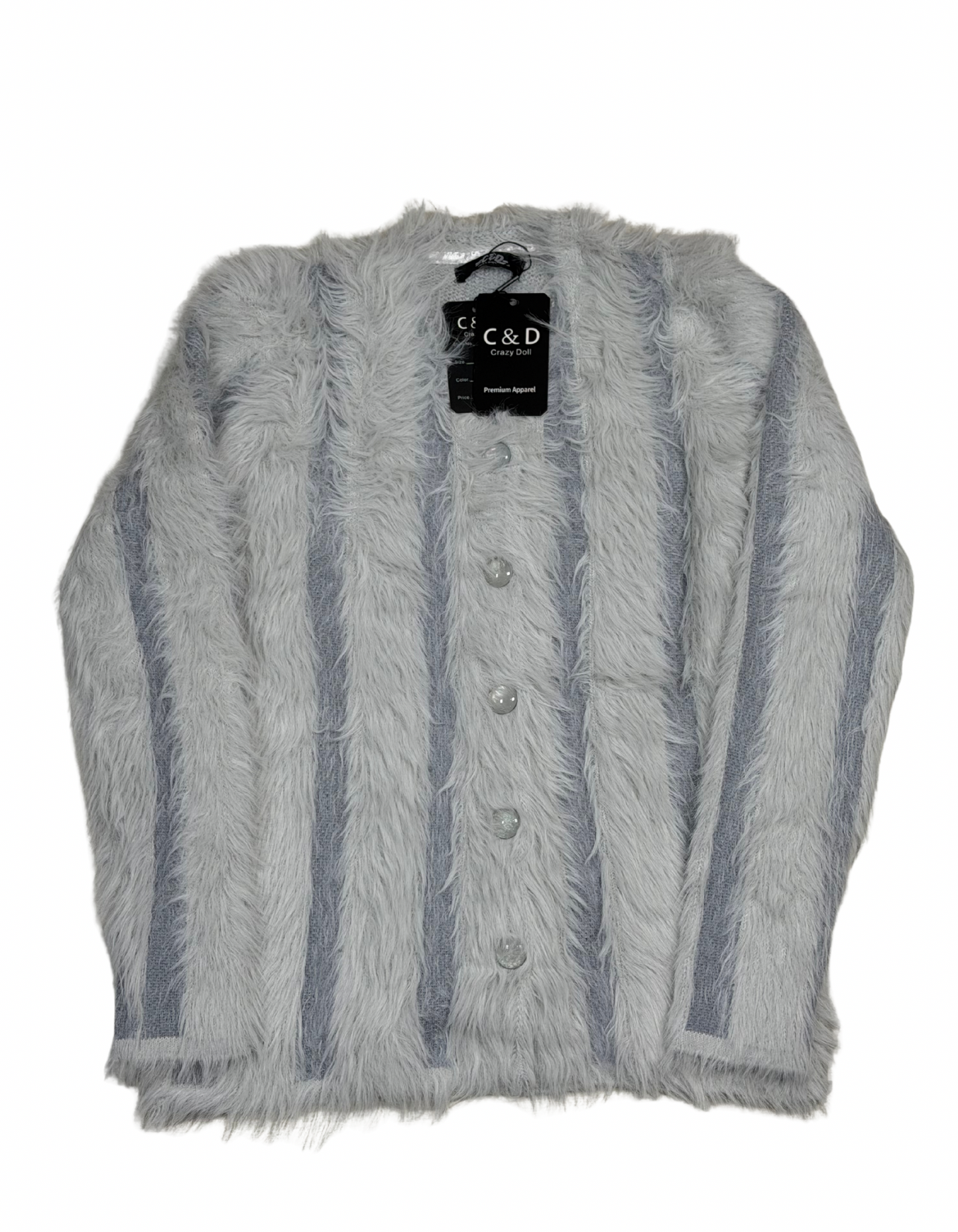 Regular Full Sleeves Fur Cardigan Sweater CD-S-17