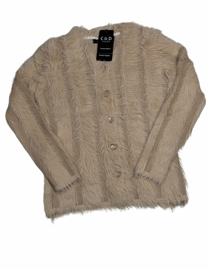 Regular Full Sleeves Fur Cardigan Sweater CD-S-17