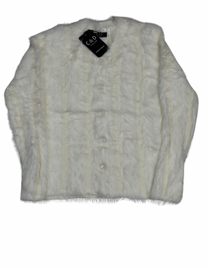 Regular Full Sleeves Fur Cardigan Sweater CD-S-17