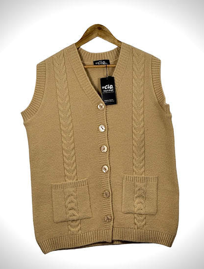 Mama’s Sleeveless Cardigan Sweater CD-SL-052