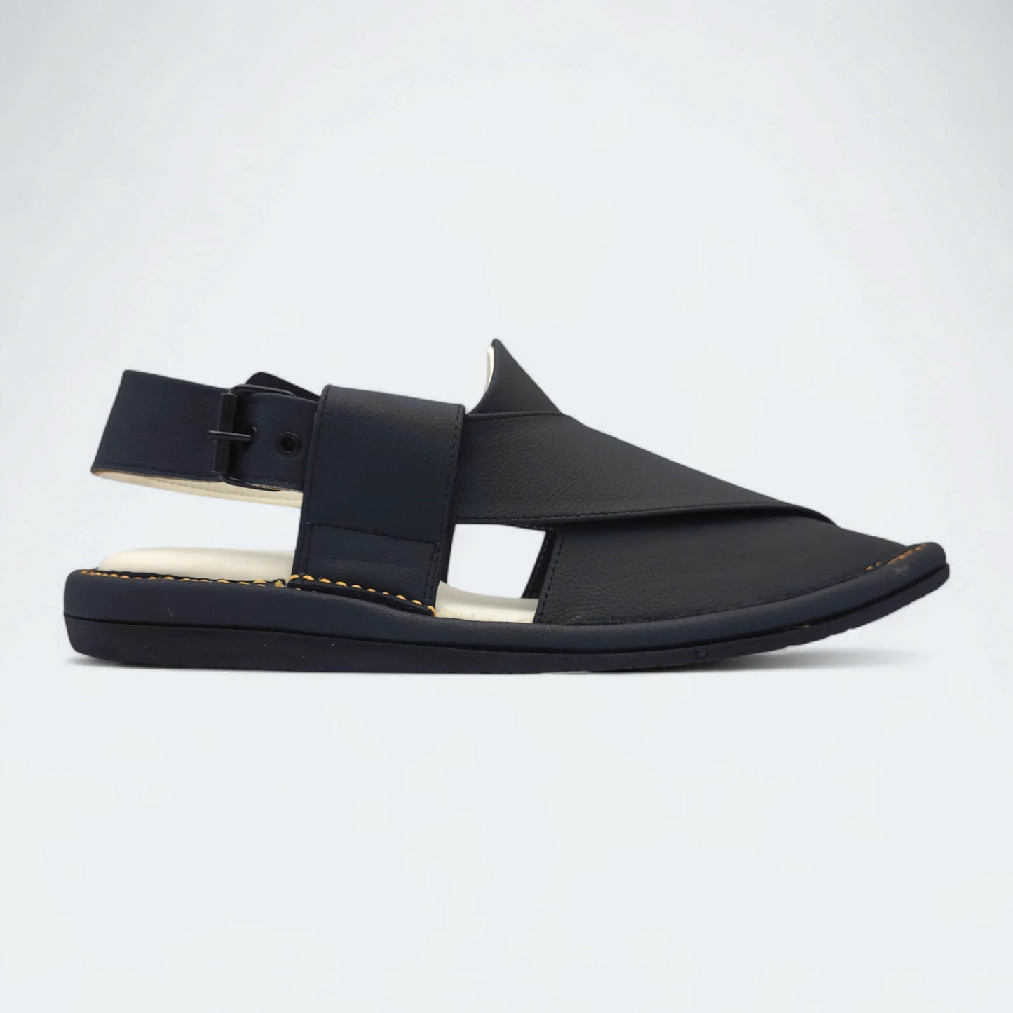Contrast Sole Medicated Chappal Black