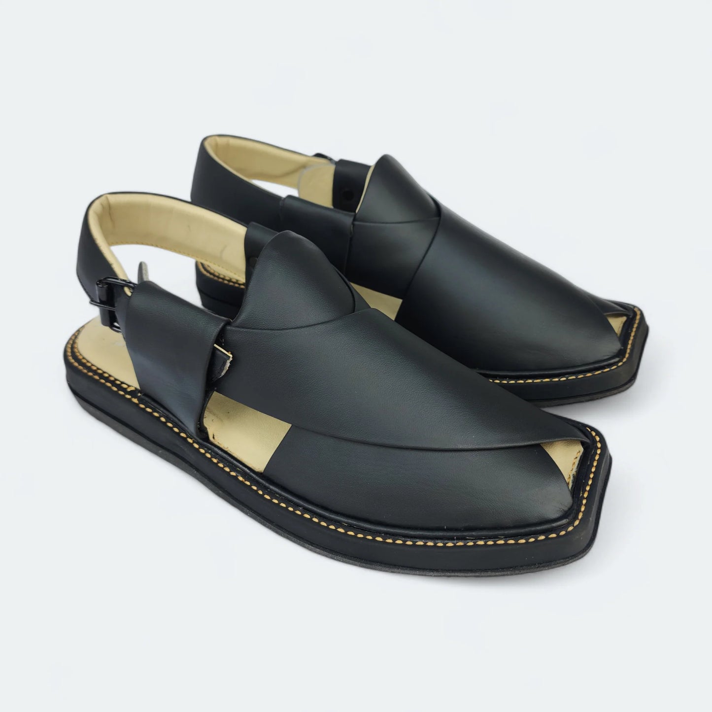 Contrast Sole Medicated Chappal Black