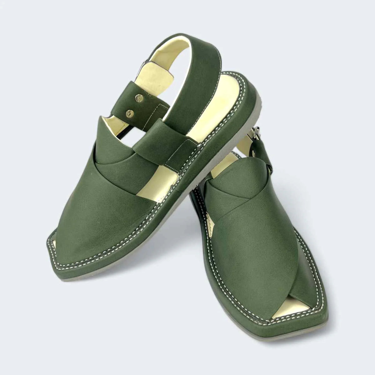 Kaptan Medicated Chappal Green