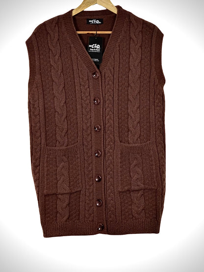 Mama’s Sleeveless Cardigan Sweater CD-SL-054