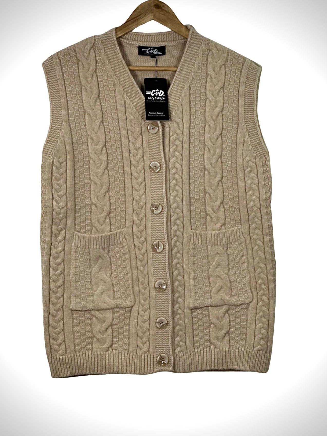 MAATEE＆SONS NO/B CARDIGAN MAATEE&SONS NO B CARDIGAN LIGHT BEIGE