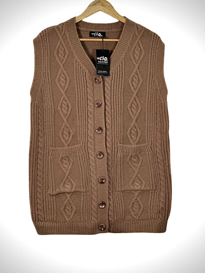 Mama’s Sleeveless Cardigan Sweater CD-SL-055