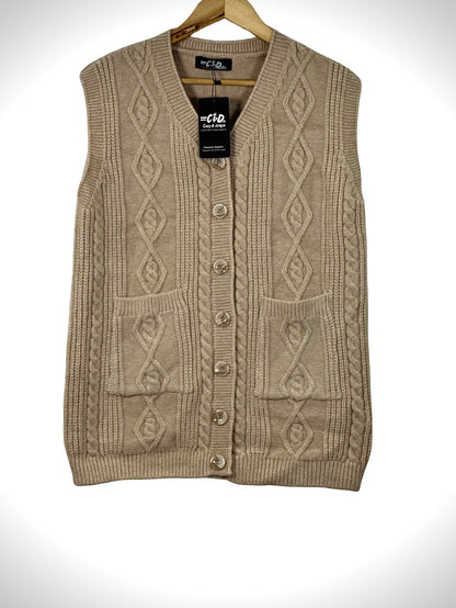 Mama’s Sleeveless Cardigan Sweater CD-SL-055